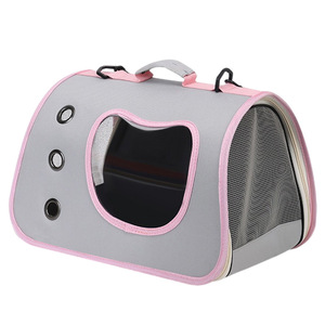 Transportín de Viaje Plegable de Tela para Mascotas con Cierres de Seguridad, Bolsa para Perros o Gatos Aprobada por Aerolíneas - Product Image 1