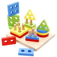 Jouets Montessori Éducatifs en Bois pour Enfants, Jeux d'Apprentissage Précoce Développant la Motricité et les Formes Géométriques