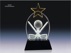 أفضل جوائز الكريستال الزجاجي K9، كأس كرة الطائرة مع نجمة كريستالية/معدنية للهدايا والتذكارات - Product Image 3