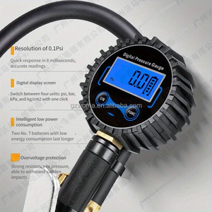 Medidor <span class=keywords><strong>de</strong></span> <span class=keywords><strong>Presión</strong></span> <span class=keywords><strong>de</strong></span> Aire Digital con Pantalla LCD Retroiluminada Manómetro para Neumáticos <span class=keywords><strong>de</strong></span> Coches, Camiones y Bicicletas - Product Image 4