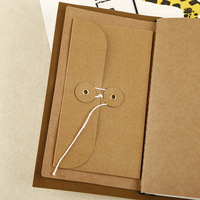 Enveloppe de rangement en bois créative, carnet de voyage avec logo amovible, carnet de notes en papier, boîte de vente en gros