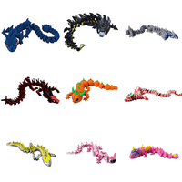 Vashine Œuf de dragon imprimé en 3D en PLA, boîte mystère aléatoire, figurine d'action pour enfants, jouets en cristal flexibles de dragon
