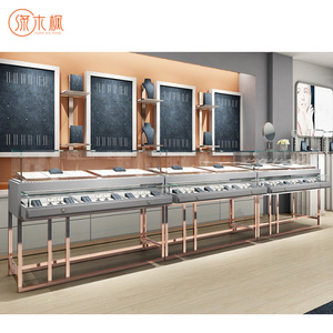 Direct Supply Customized Wholesale Jewelry Showcase Cabinet Stand Mall Jewellery Display Cabinet Showcase Modern Manufacturer