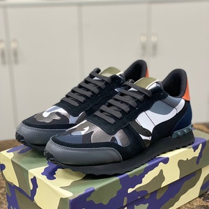 DSYX Baskets de créateur pour femme de haute qualité, avec empeigne en maille, motif camouflage, semelle épaisse cloutée, pour la course et l'extérieur - Product Image 3