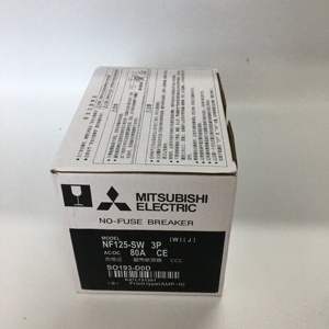 Interruptor de Circuito Sin Fusibles MITSUBISHI 100% Nuevo y Original NF125-SW 3P 80A - Product Image 1