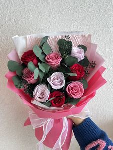 Ramo en caja de regalo eterno inmortal para siempre, logotipo personalizado, rosas preservadas reales para graduación, Navidad, Acción de Gracias decorativa - Product Image 4