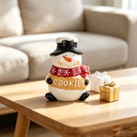 Pot à biscuits en céramique en forme de maison de pain d'épices avec toit en étoile et motif canne à sucre, conteneur de rangement de cuisine pour les fêtes de Noël