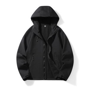 男女通用户外夹克防风防水软壳羊毛衬里连帽衫徒步旅行野营风衣外套 - Product Image 5