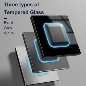 Bouton de réinitialisation de la presse murale de type 86 Lumière LED Verre trempé Écran tactile 4 gangs Prise d'interrupteur 2 voies Smart Life - Product Image 2