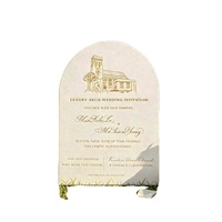 Kit d'invitation de mariage de luxe en papier coton avec impression typographique, cartes de réponse au menu et cartes 'Save the Date' avec dorure à chaud