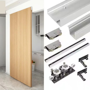 Rhetech giấu trượt Barn Door phần cứng mềm đóng cửa nội thất Wall Mount Hidden theo dõi cán ma cửa phần cứng Bộ dụng cụ - Product Image 1