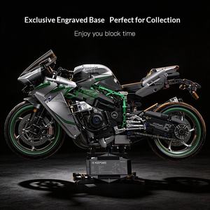 Compatible con Bloques de Construcción de Motocicletas, Juguete de Ensamblaje para Niños, Modelo de Auto de Carreras Estático Kawasaki, Bloques de Plástico con Transmisión - Product Image 4