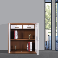 Gabinete de Seguridad de Acero de Doble Sección con Cerraduras Electrónicas de Combinación para Archivos de Oficina