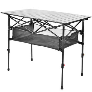 Table pliante d'extérieur Three Snails 95x55cm en alliage d'aluminium, hauteur réglable, pliable pour le camping, le pique-nique, le barbecue - Product Image 2