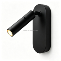 Lampe murale de lecture pour chevet d'hôtel, réglable et rotative, avec interrupteur, applique murale moderne