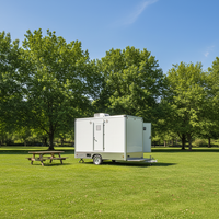 Toilettes mobiles modernes de luxe préfabriquées en panneaux sandwich d'acier, installation facile, certifiées CE pour usage extérieur, écoles, parcs