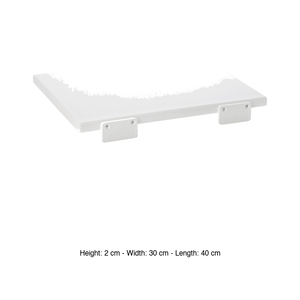Tabla de cortar de teflón blanca de alta densidad profesional 40 x 30 x 2 cm, suministros para hostelería al por mayor - Product Image 3