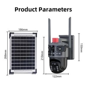กล้องวงจรปิดพลังงานแสงอาทิตย์ WiFi V380PRO 4G, กล้องวงจรปิดไร้สาย1080P TV PTZ 32G/64G/128G การ์ดสี่<span class=keywords><strong>ตา</strong></span>สามรูปมีไมค์ในตัวปิด - Product Image 3