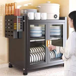 Égouttoir à vaisselle sur évier <span class=keywords><strong>avec</strong></span> porte <span class=keywords><strong>de</strong></span> placard anti-poussière, égouttoir à vaisselle rétractable à 3 niveaux, grand rangement pour la cuisine - Product Image 4