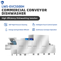 Lave-vaisselle commercial automatique haute efficacité en acier inoxydable 304 de 5,5 m avec rotation à 360° ° Nettoyage haute pression pour hôtels et complexes hôteliers