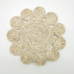 Manteles Individuales de Tela Tejida a Mano, Reutilizables, de 38 cm de Diámetro, Diseño Moderno, con Aislamiento Térmico para Mesa de Comedor, Suministro Directo de Fábrica - Product Image 4