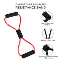 Bandas Elásticas de Resistencia de Goma para Yoga y Fitness TPE 8 Word, Banda Elástica de Fitness, Equipo de Fitness, Expansor, Entrenamiento, Gimnasio, Ejercicio