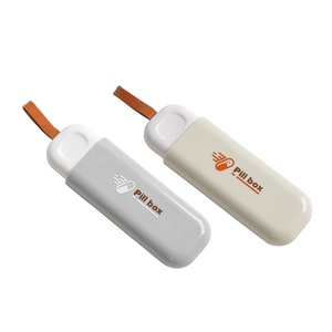Hot Sale Travel U Disk Shape Plastic Pill Box Promotional 7 Days Mini Pill Box Organizer Cases