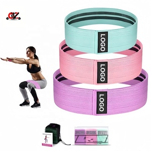 Bandes de Résistance en Tissu pour Hanches et Fessiers, Antidérapantes, Portables, avec Logo Personnalisé, pour Entraînement, Vente en Gros Direct Usine, Sac de Rangement en Coton et Polyester - Product Image 1