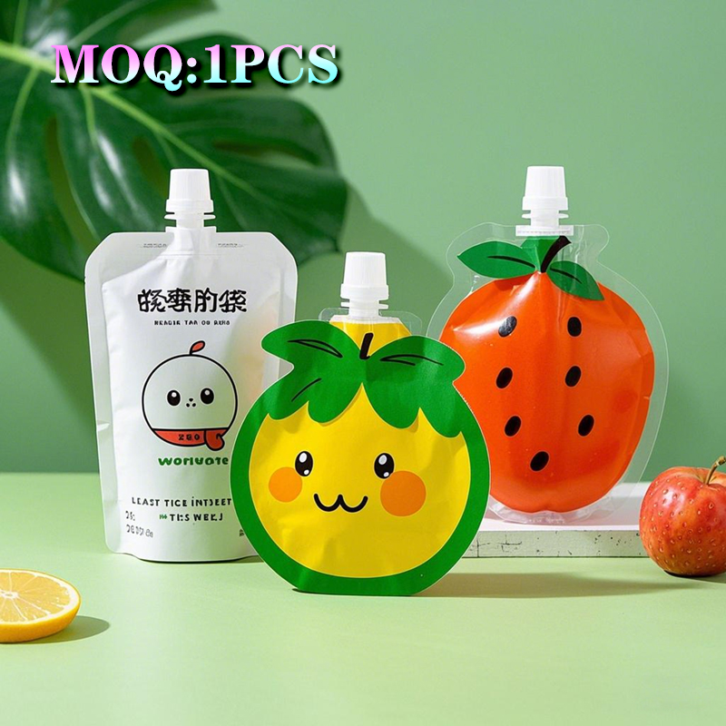 Custom Digital Printed Eco Friendly Recyclable Refill Food Grade High Temperature Resistant Spout Pouch for Milk Jelly Custom