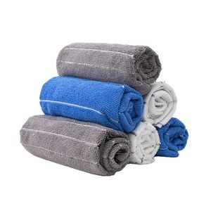 Serviette de cuisine en microfibre rayée, rectangulaire, lavable en machine, anti-taches, absorbante, pour le nettoyage domestique - Product Image 5