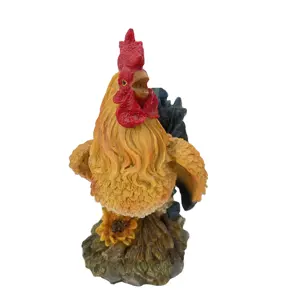 Hars Handwerk Geweldige Cock Cool Haan Grappige Ornament Tuin Decor Woonaccessoires Woondecoratie Wilgenboom Beeldjes 400 G