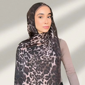 Pañuelo Hijab Multifuncional Largo de Algodón Modal con Logotipo Personalizado, Estampado Digital, Bloques de Color, Transpirable, para Mujer, 180x70cm, para Todas las Estaciones - Product Image 2