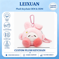 Porte-clés mignon en peluche moustique aux grandes yeux, pendentif insecte de dessin animé doux et moelleux, avec mousqueton noir et cordon, pour décoration de sac et sac à dos