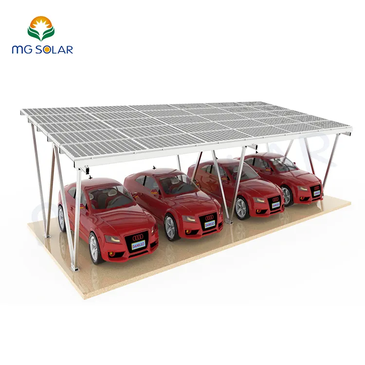 Système de montage de Structure de abri d'auto à énergie solaire, supports de Parking en aluminium étanches