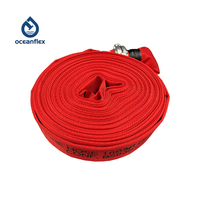 Oceanflex SF11-008 15M Tuyau d'incendie rouge en PVC 8Bar Équipement de lutte contre l'incendie pour la protection contre l'incendie urbain et l'irrigation agricole
