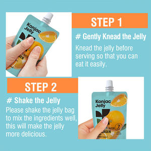 Marque personnalisée consommation directe saveur d'orange sans gluten faible en calories faible IG gelée Konnyaku sans sucre - Product Image 4
