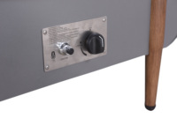 Brasero extérieur au gaz Sigarten pour patio et jardin, moderne, en aluminium, avec verre de protection