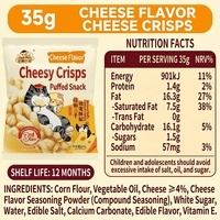 35g Cheese-Plan Snacks de Grano Salados con Forma de Gato, Sin Grasas Trans, Inflados, Directo de Fábrica, Personalizados, Venta al por Mayor, Especiales para Fiestas KTV