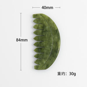 Peine de pelo de Jade, peine redondo Calvo <span class=keywords><strong>para</strong></span> Meridianos, masajeador de cabeza de Jade Fénix verde, peine de Jade <span class=keywords><strong>para</strong></span> el hogar - Product Image 5