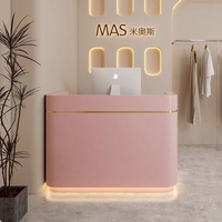Comptoir de réception simple et durable en bois pour clinique, salon de beauté, hôtel et magasin de vêtements