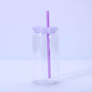 In Stock Transparent Plastic Drinking <b>Cup</b> <b>with</b> <b>Straw</b> Custom Printed Logo Reusable <b>Tumbler</b> for Corporate Giveaways Bulk - Product Image 1