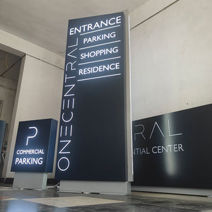 Cửa hàng ngoài trời đôi bên lối vào biển báo dẫn ánh sáng 3D quảng cáo ngoài trời <span class=keywords><strong>pylon</strong></span> dấu hiệu Đường kinh doanh xây dựng dẫn lối vào dấu hiệu - Product Image 1