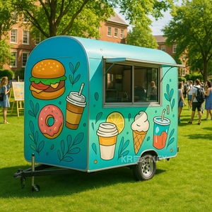 Mini camion de vente ambulante de café et de crème glacée, chariot de restauration rapide, petit food truck à vendre - Product Image 5