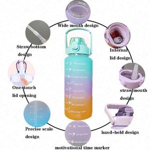 Juego de Botellas de Agua de Plástico para Niños, Sublimables, Libres de BPA, con Pajita y Boquilla, Personalizables con Logotipo - Product Image 6
