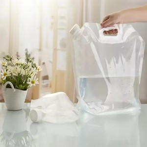 5/<b>10L</b> Portable <b>Water</b> Bag Folding Bucket <b>Water</b> <b>Container</b> Jug Bottle Pouch Outdoor Travel Camping with Handle Camping Supplies - Product Image 2