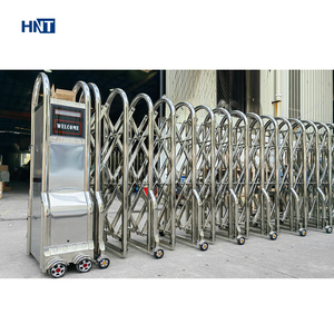 Porte principale pliante automatique industrielle moderne de clôture coulissante Porte d'entrée rétractable électrique extérieure - Product Image 4