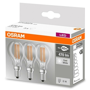 Osram 4 Вт светодиодные грушевые лампы E14 розетка естественного света 4000K в упаковке 3 шт. - Product Image 2