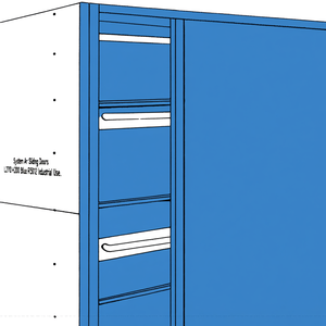 Système de portes coulissantes Fami Ar L2700 H2010 Bleu Ral5012 Usage industriel - Product Image 3