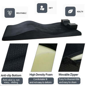 Colchón curvo y moderno al por mayor, muebles de salón de belleza para pestañas, cama de terciopelo de espuma viscoelástica Premium, masaje cómodo - Product Image 5