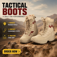 Bottes Tactiques de Combat et d'Entraînement Ultralégères en Tissu Oxford Camouflage, Durables et Respirantes
